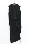 marc le bihan off shoulder pleated dress 2849 E23 black